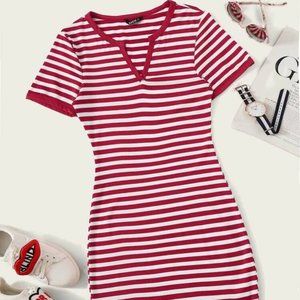 NWOT Stripped Red Dress
